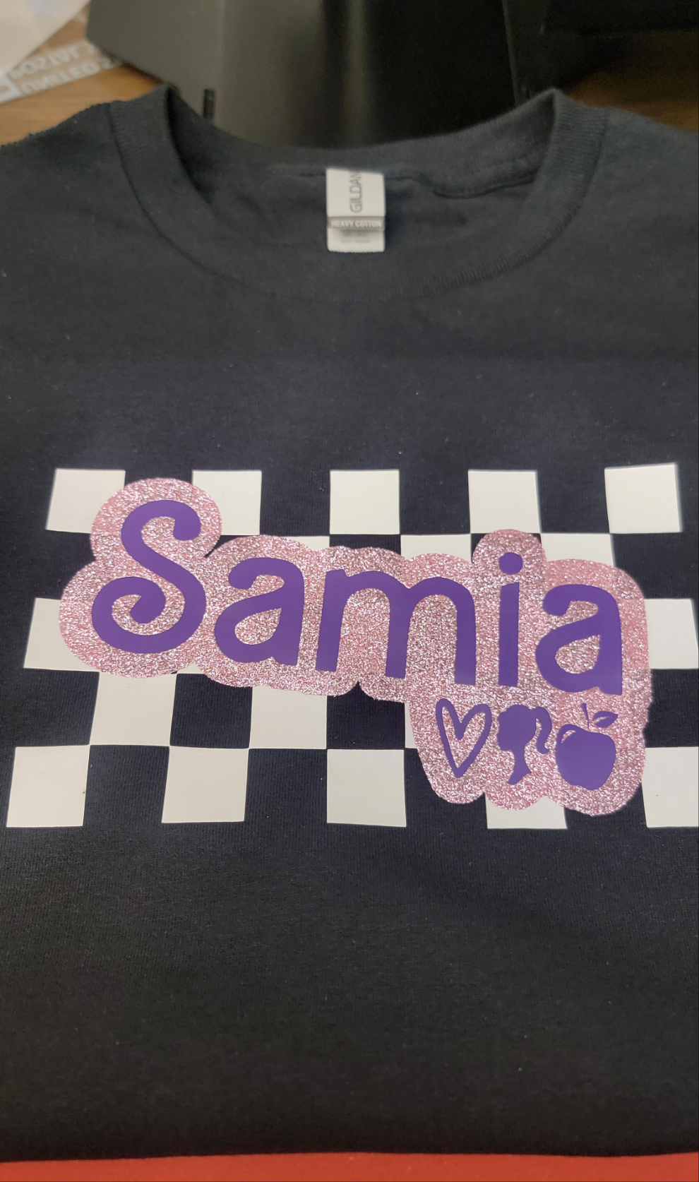 Checkered name shirt