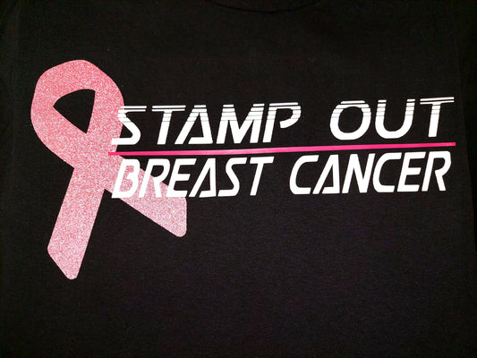 Postal Glitter USPS  Breast Cancer Shirt