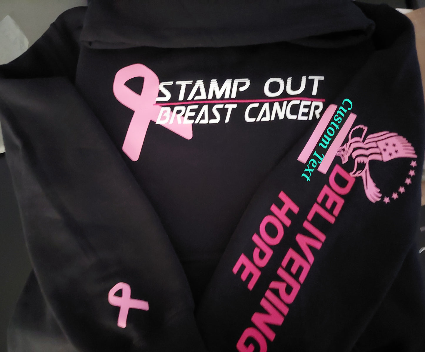 Postal Service Breast Cancer Hoodie, Stamp Out Breast Cancer